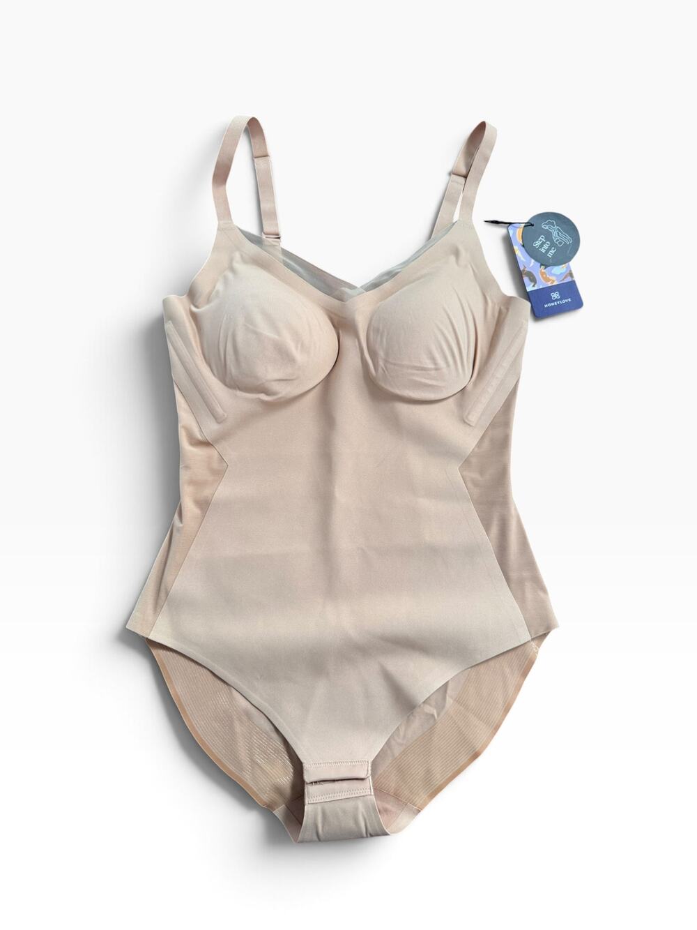 NWT Honeylove LiftWear Bodysuit Shapewear Sand Beige Size Medium